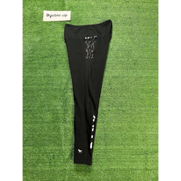 VICTORIAS SECRET VS PINK ULTIMATE Exercise WOMENS Size Large YOGA SPANDEX Black - Picture 3 of 6